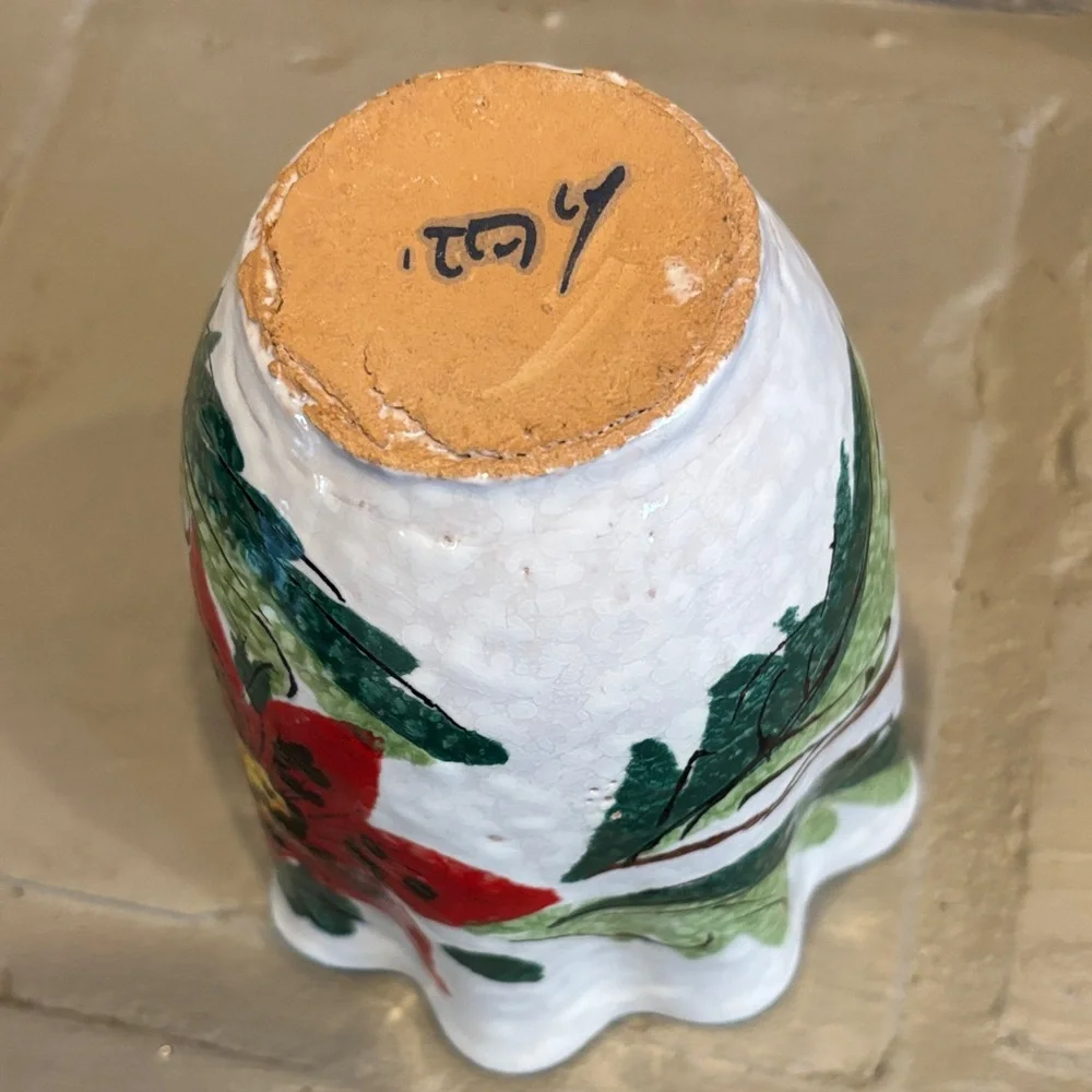 VTG Italian Handcrafted Pottery Floral Vase‎